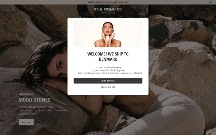 Screenshot of kyliejennercosmetics.co.uk