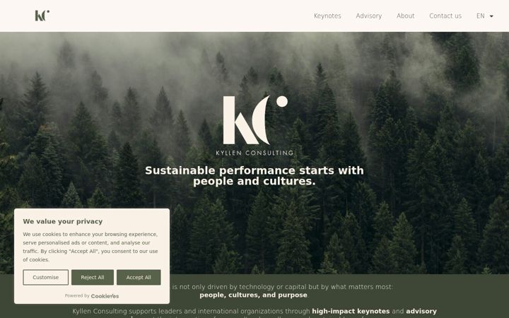 Screenshot of kyllenconsulting.com
