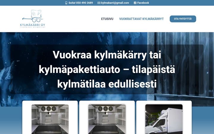 Snimka zaslona za kylmakarri.fi