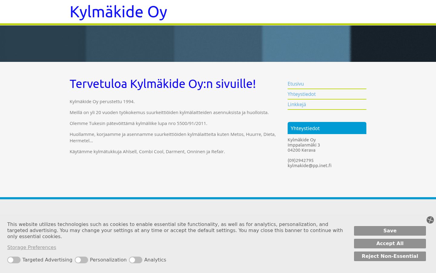 Snímek obrazovky baneru souhlasu zobrazeného před jakoukoli interakcí