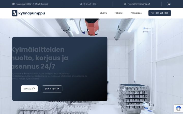Screenshot of kylmapumppu.fi