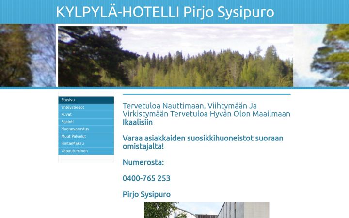 Screenshot of kylpyla-hotelli.fi