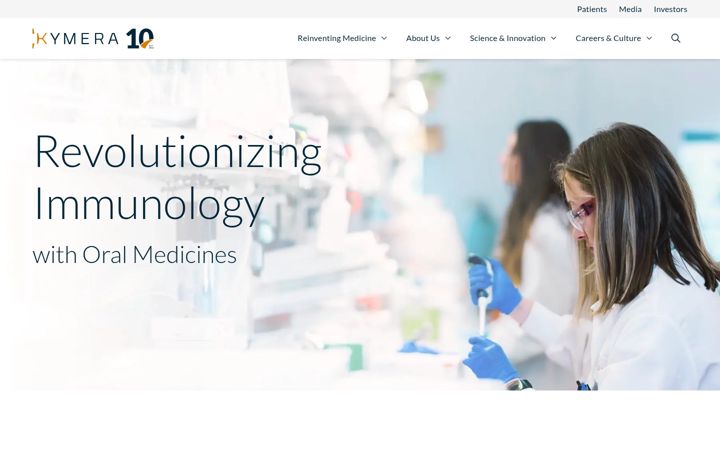 Screenshot of kymeratx.com