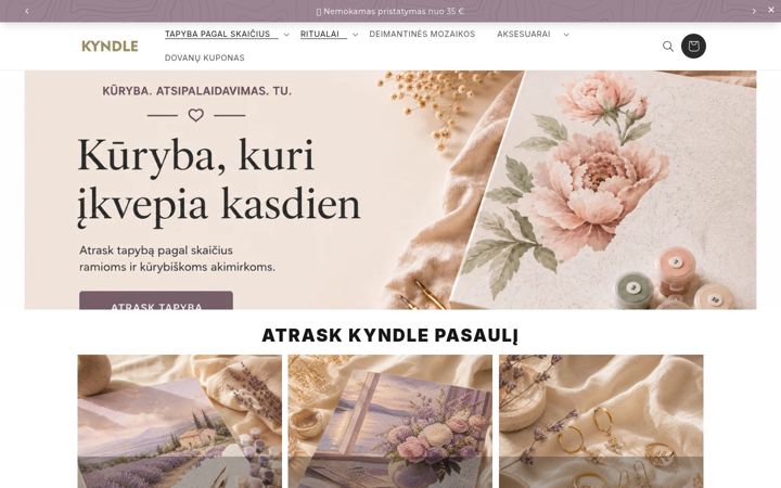 Skärmbild av kyndle.lt
