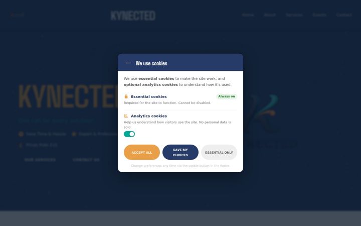 Screenshot of kynected.co.uk