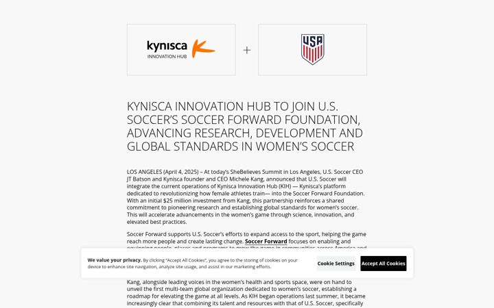 Screenshot of kyniscainnovationhub.com