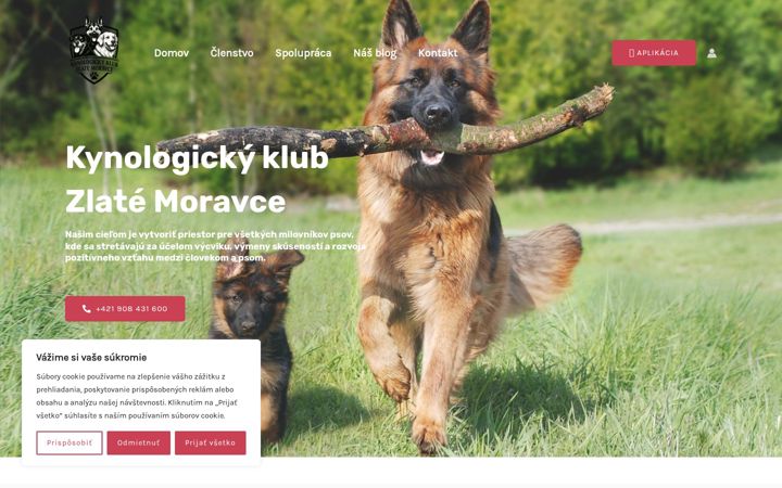 Screenshot of kynologickyklubzm.sk