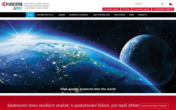 Screenshot of kyocera-avx.cz