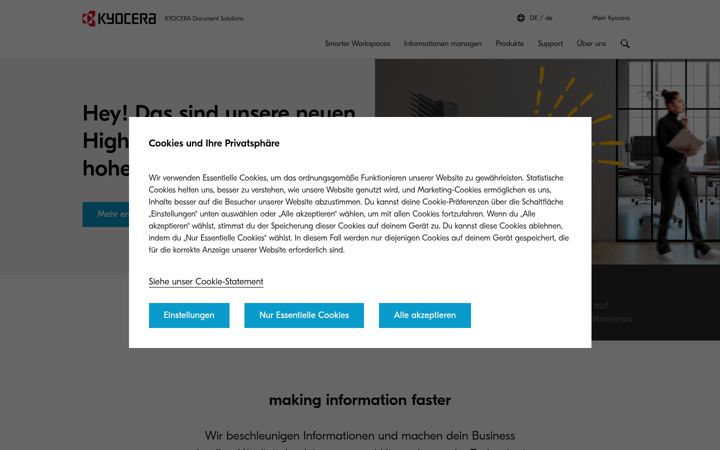Screenshot of kyoceradocumentsolutions.de