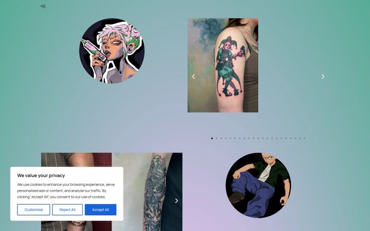 Screenshot of kyokotattoo.de