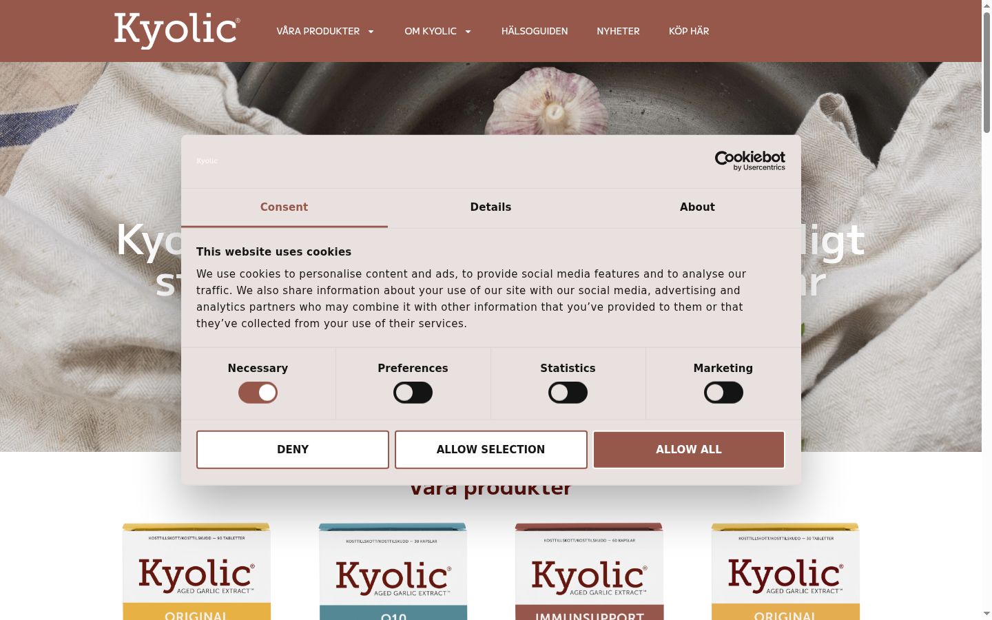 Screenshot van de toestemmingsbanner zoals getoond vóór enige interactie