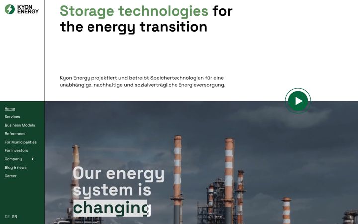 Screenshot of kyon-energy.com