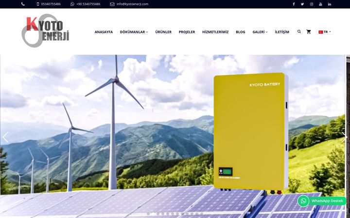 Screenshot of kyotoenerji.com.tr