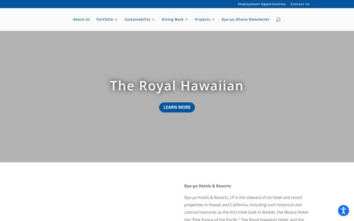 Screenshot of kyoyahotelsandresorts.com