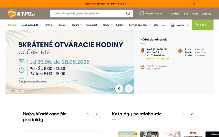 Screenshot of kypo.sk