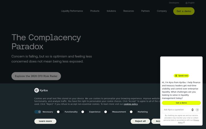 Screenshot of kyriba.pl