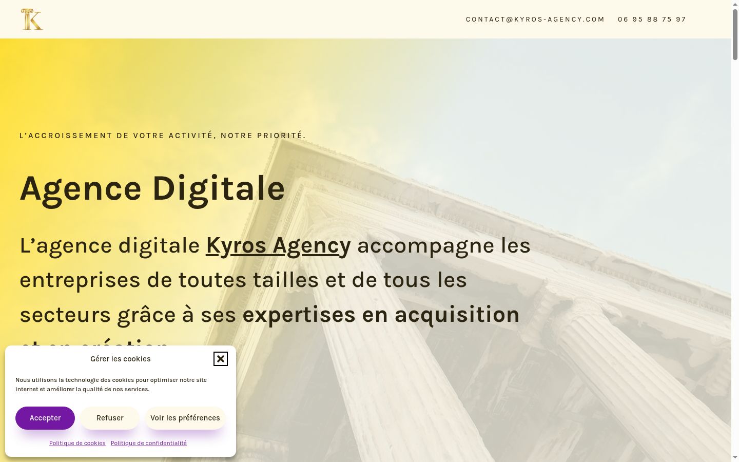 Screenshot tal-banner tal-kunsens muri qabel kwalunkwe interazzjoni