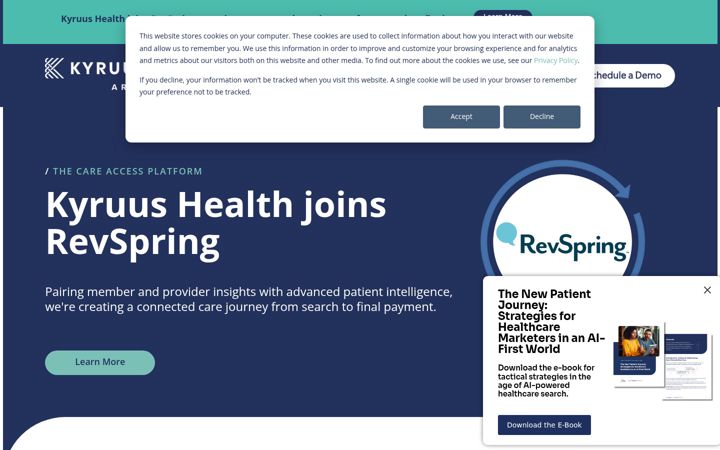 Screenshot of kyruushealth.com