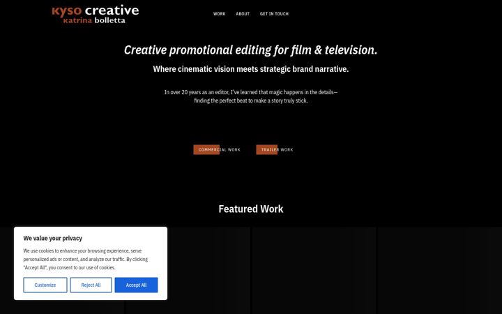 Screenshot of kysocreative.com