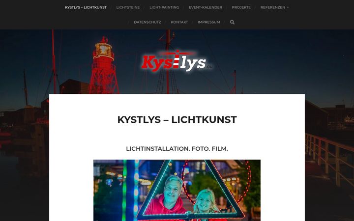 Screenshot of kystlys.eu