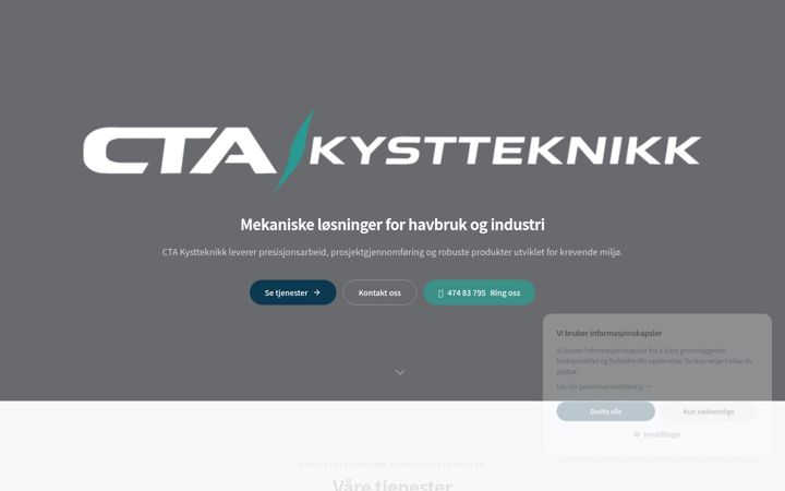 Screenshot of kystteknikk.no