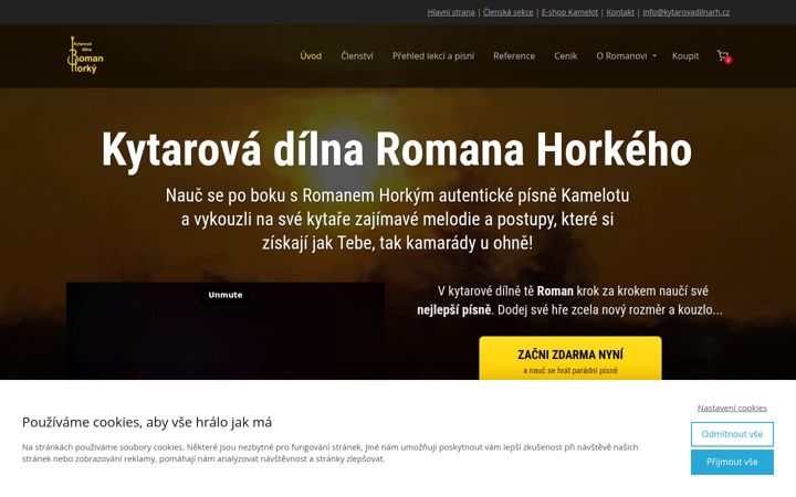 Screenshot of kytarovadilnarh.cz