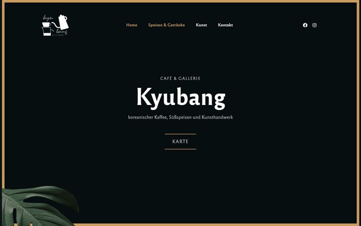 Screenshot of kyubang-cafe.de