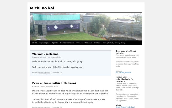 Screenshot of kyudo-amsterdam.nl