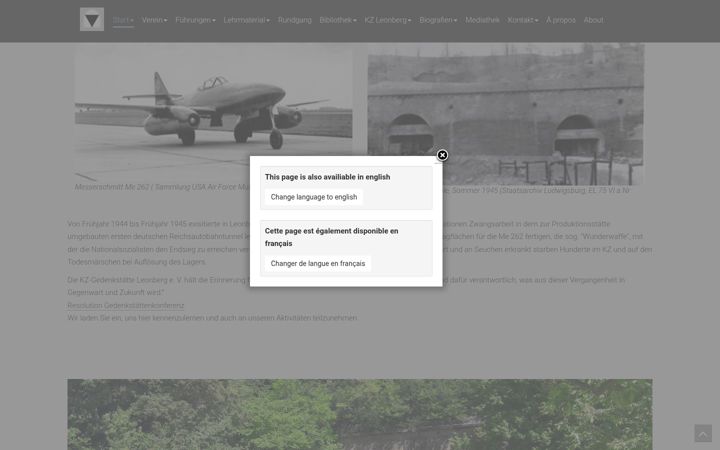 Screenshot of kz-gedenkstaette-leonberg.de