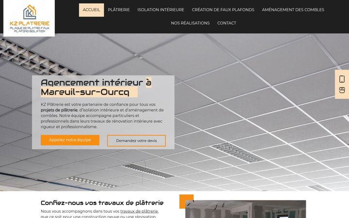 Screenshot of kz-platrerie.fr