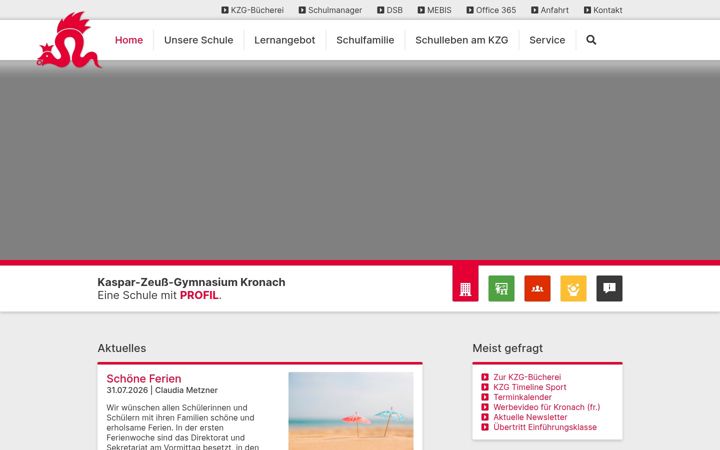 Screenshot of kzg.de
