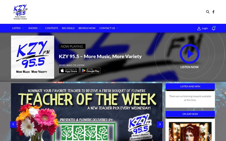 Screenshot of kzyfm955.com