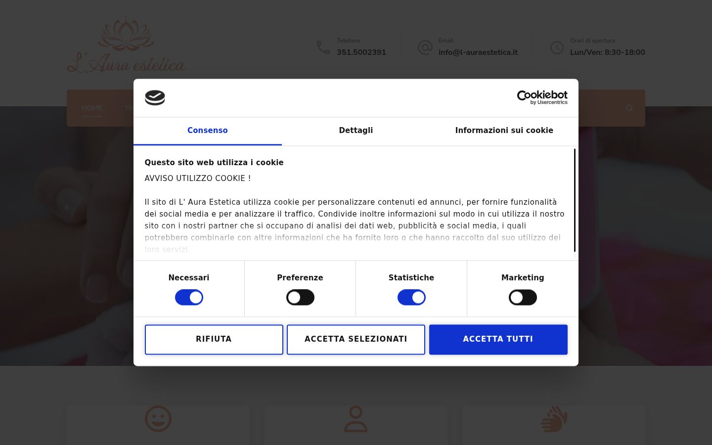 Snímek obrazovky baneru souhlasu zobrazeného před jakoukoli interakcí