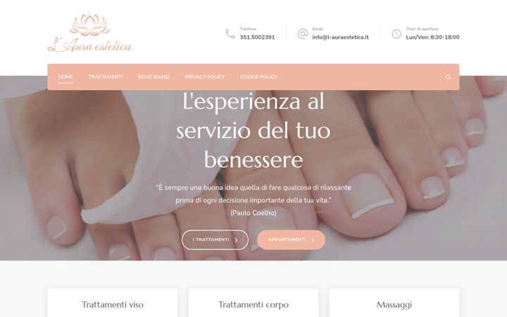 Screenshot of l-auraestetica.it