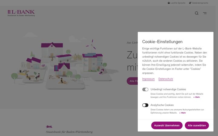 Screenshot of l-bank.de