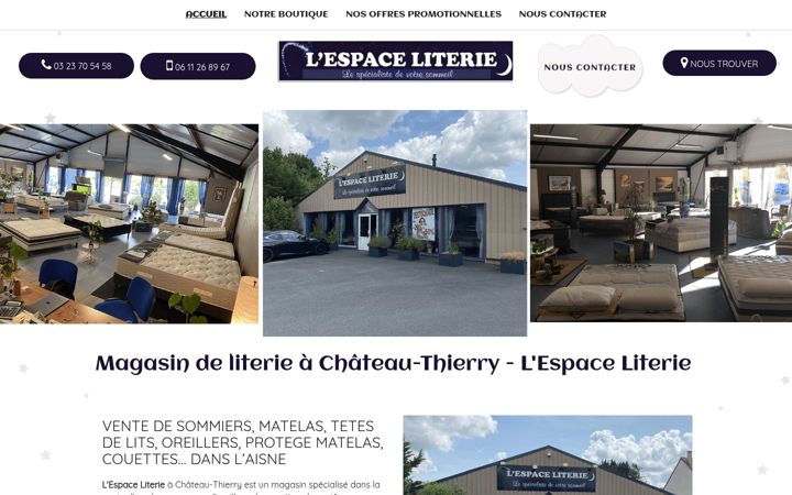 Screenshot of l-espace-literie.fr