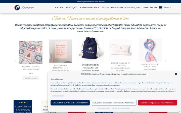 Screenshot of l-esprit-francais.fr