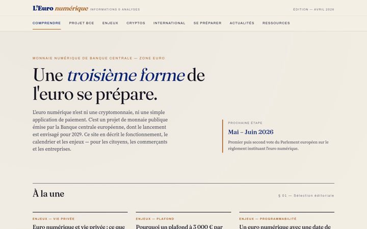 Screenshot of l-euro-numerique.fr