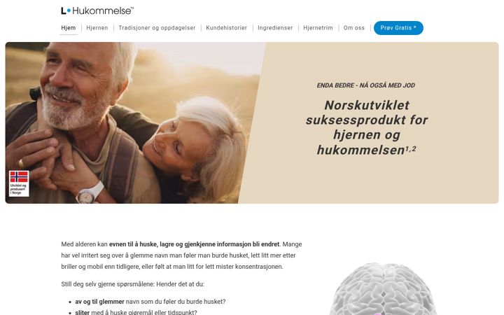 Screenshot of l-hukommelse.no