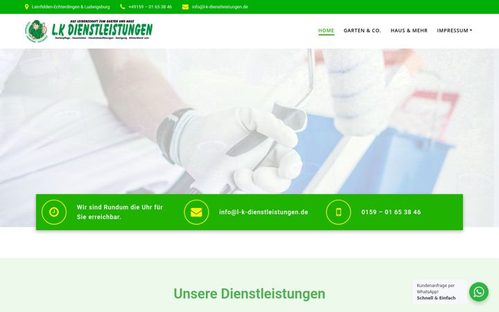 Screenshot of l-k-dienstleistungen.de