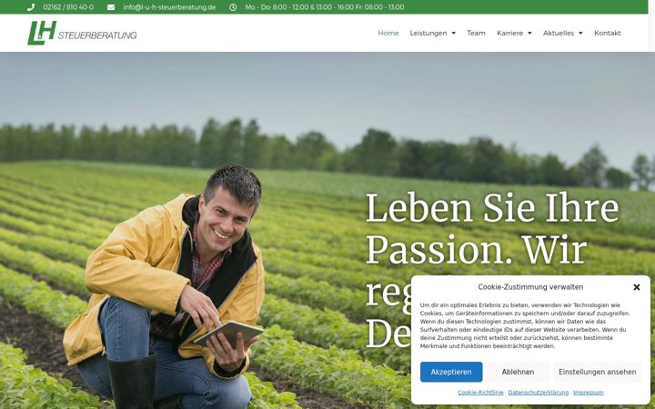 Screenshot of l-u-h-steuerberatung.de