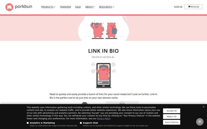 Screenshot of l.ink