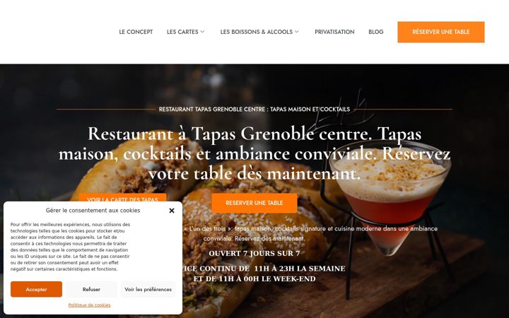 Screenshot of l1d3restaurant.fr