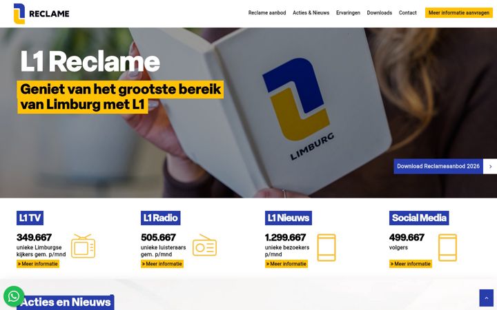Screenshot of l1reclame.nl