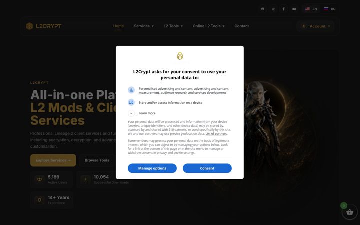 Screenshot di l2crypt.com