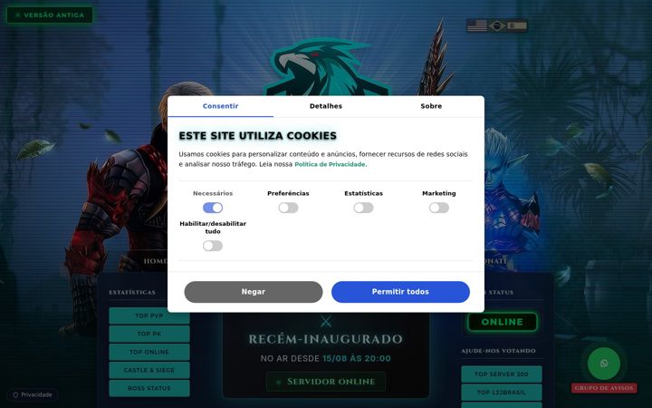 Screenshot of l2megapvp.com