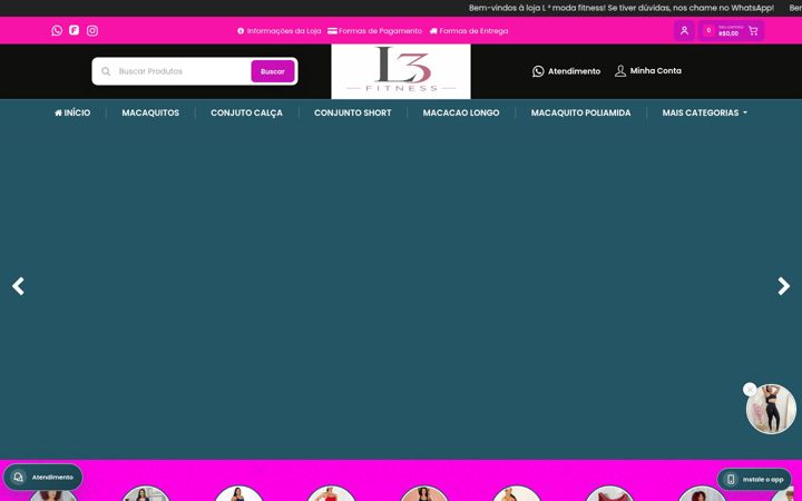 Screenshot of l3modafitness.com.br