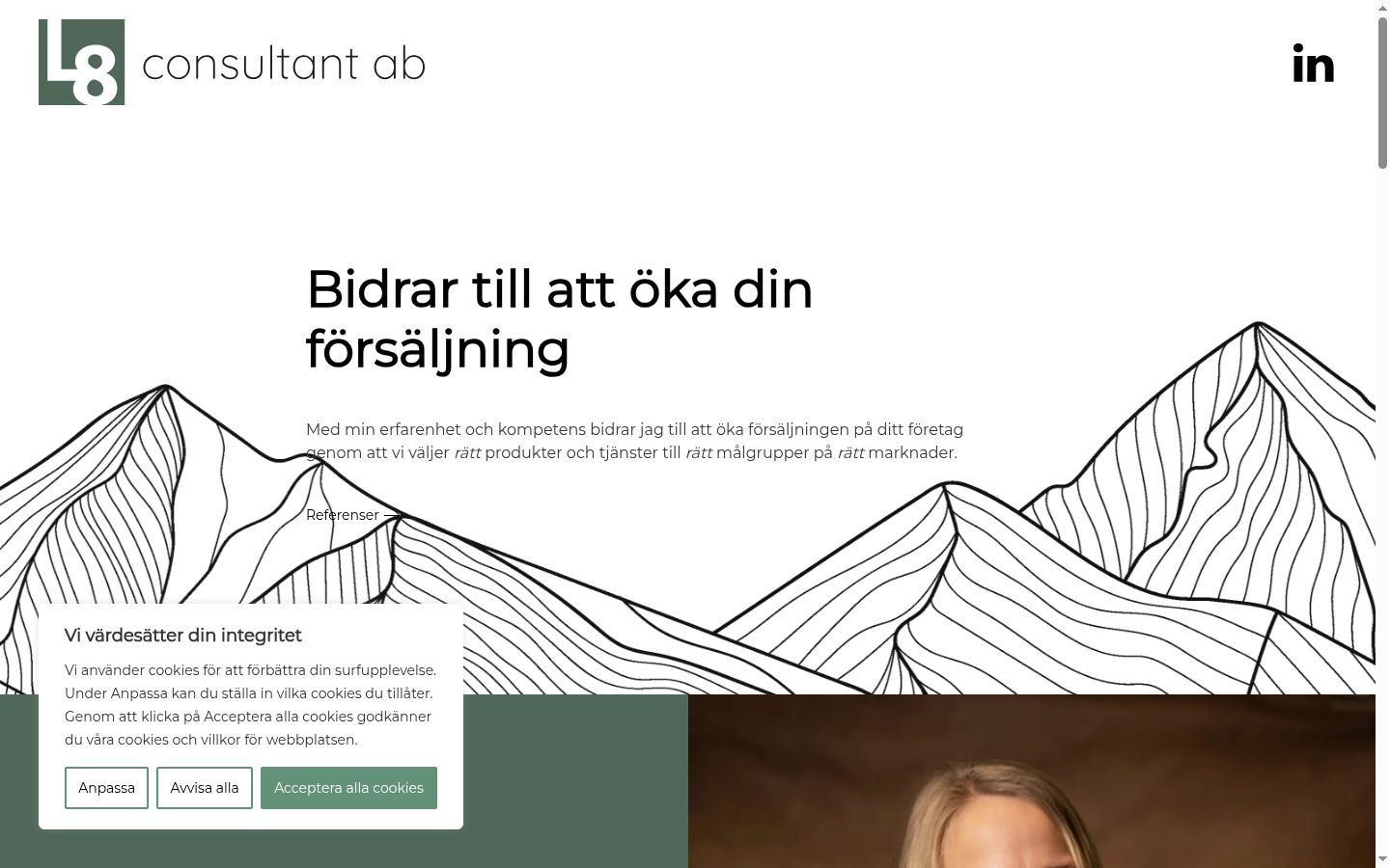 Kuvakaappaus suostumusbannerista, joka näytettiin ennen mitään vuorovaikutusta