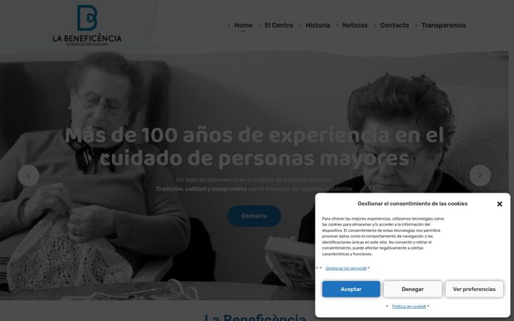 Ekrano kopija la-beneficencia.com