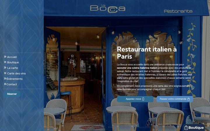 Screenshot of la-bocca.fr